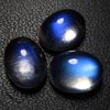 7x9 mm - 3pcs - Truly Unbealivable - Awesome Tope Grade Highest Quality-Rainbow Moonstone-Full Blue Moon Flashy Fire oval cabochon